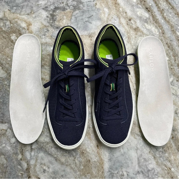 Rothy’s The Lace Up Sneaker in Navy Knit - Picture 5 of 16